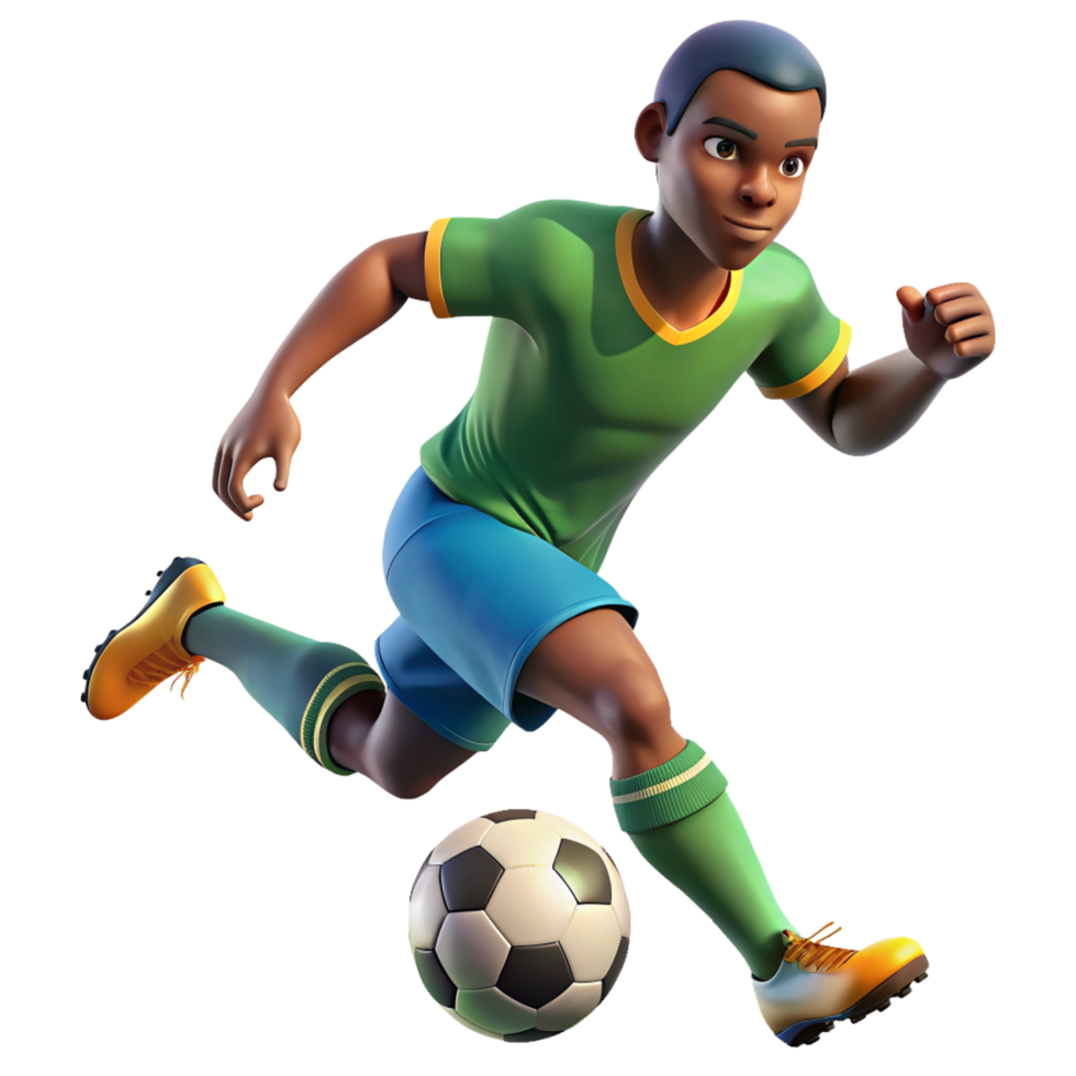 Soccer Player 3d Illustration png