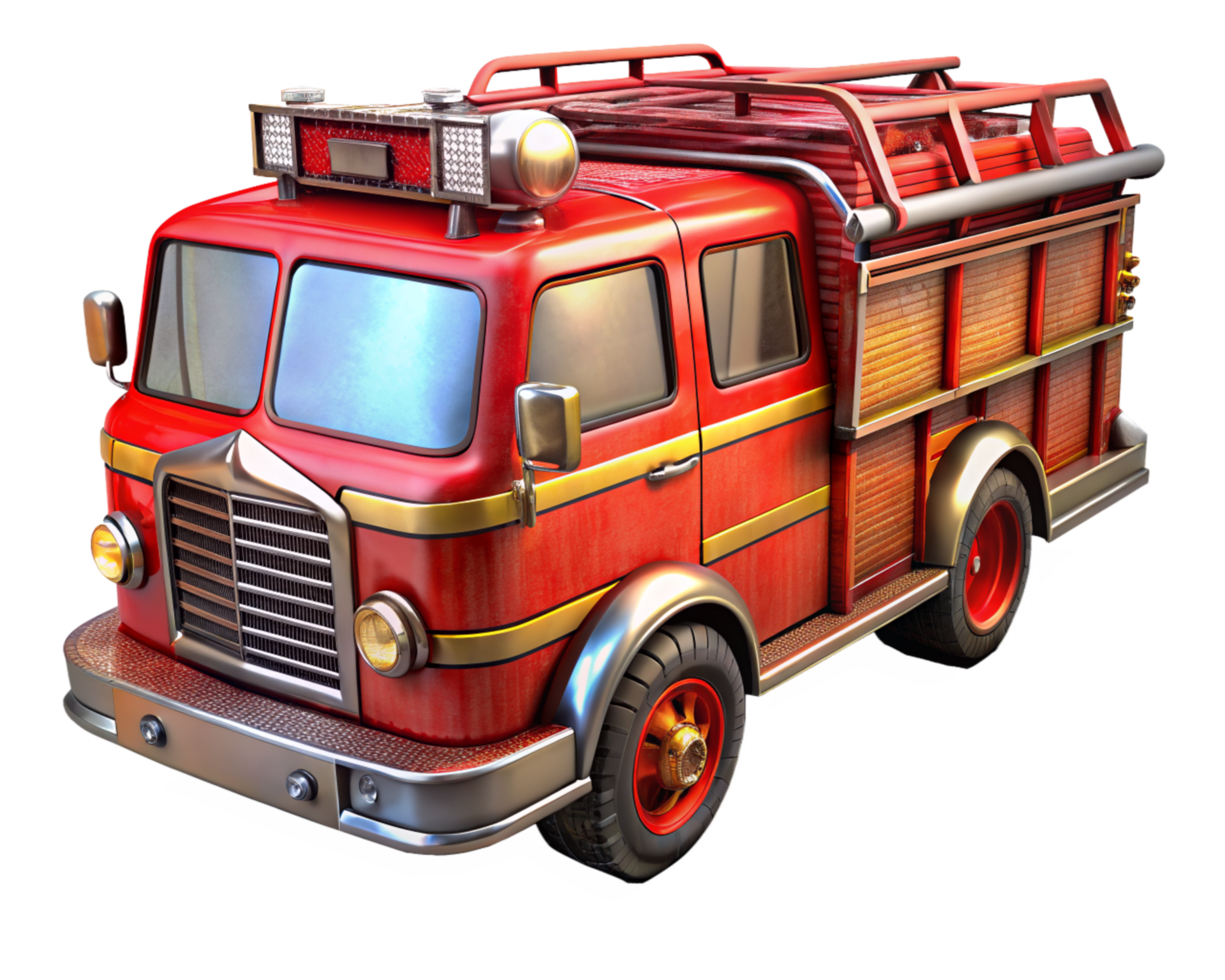 Fire Truck 3d Image png