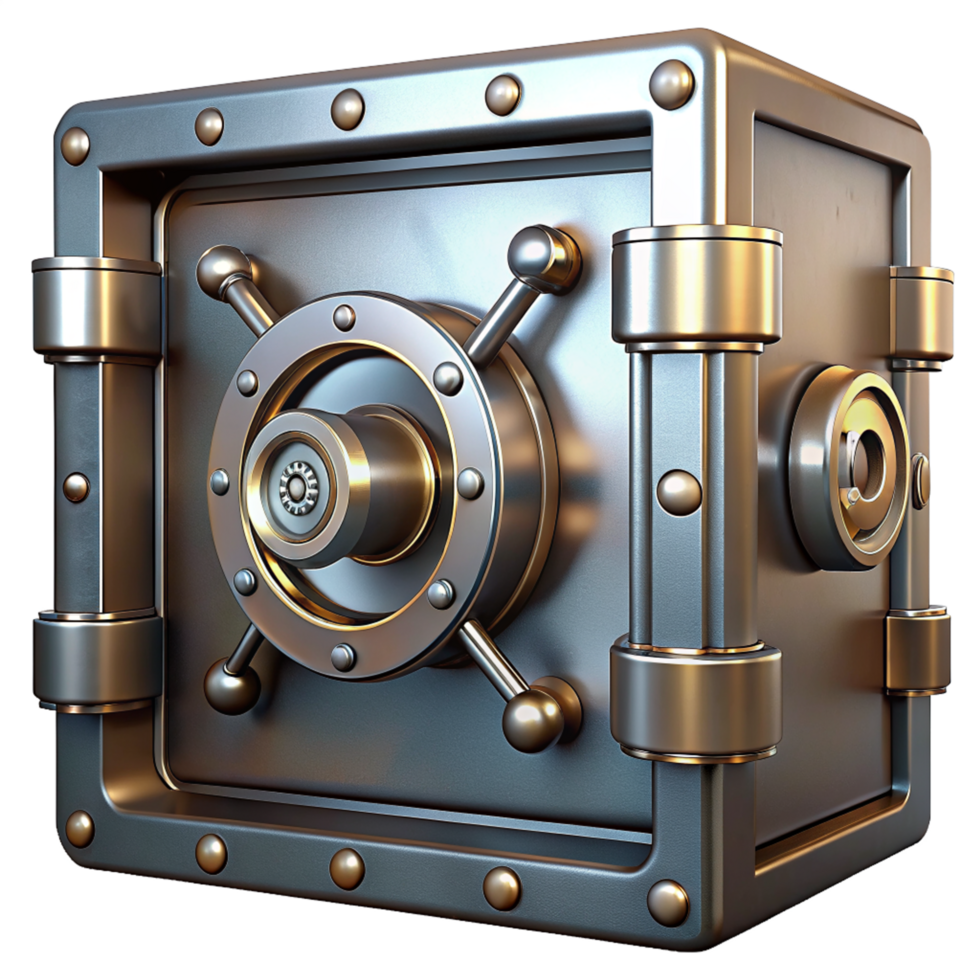 Realistic Vault Safe 3d Image png