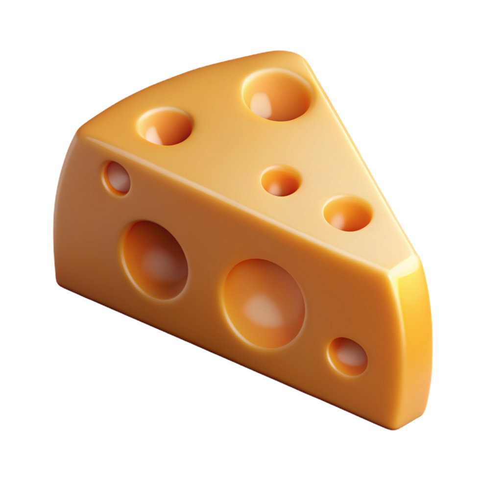 Cheese Slice 3d Illustration png