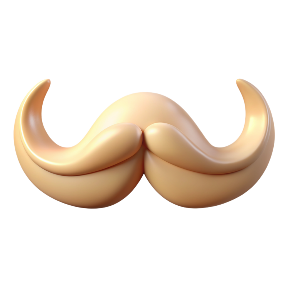 Mustache Fathers Day 3d Rendering png
