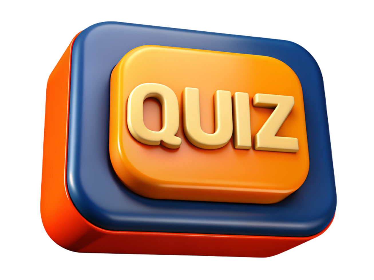 Quiz Button 3d Label png