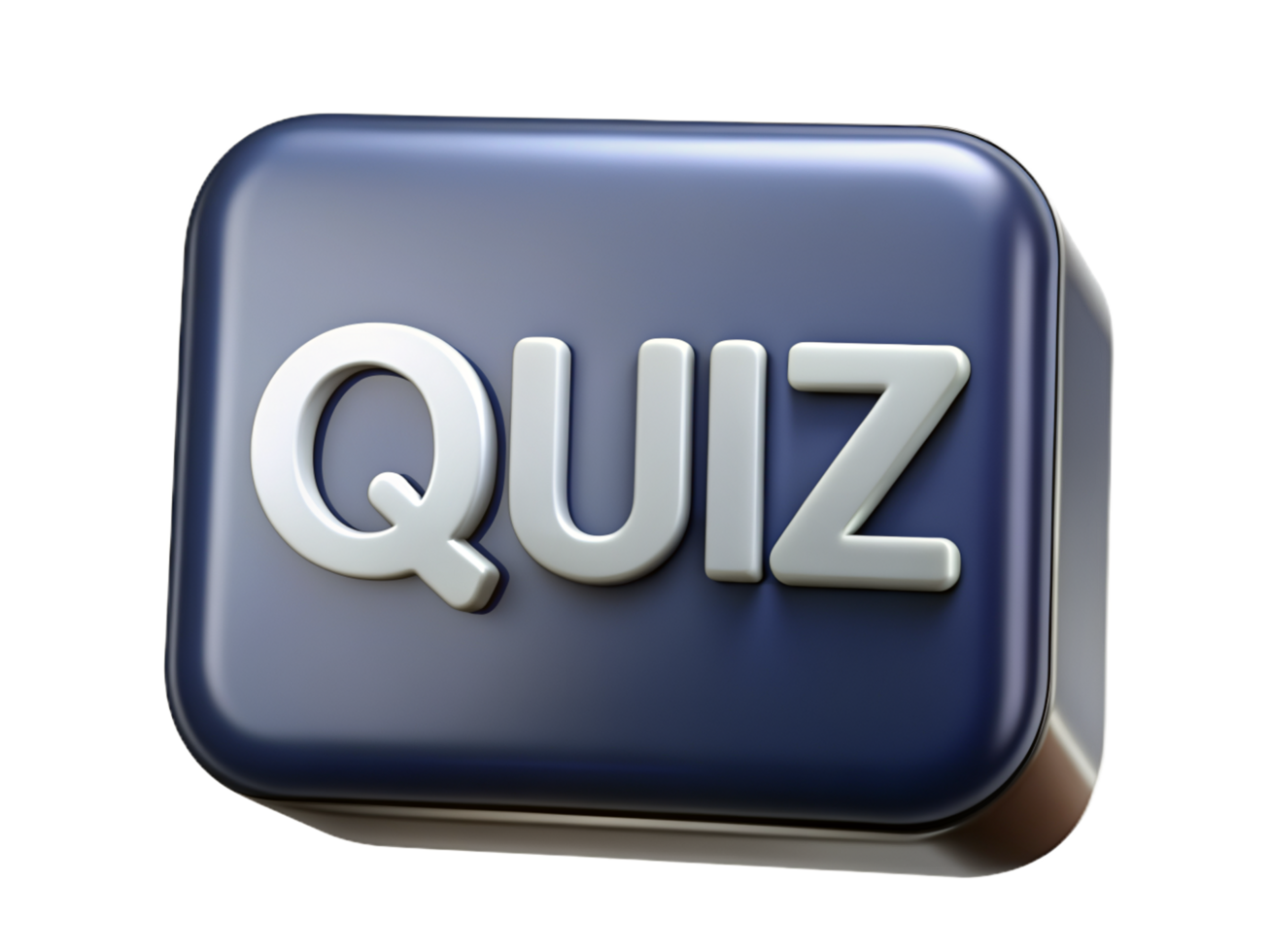 Quiz Button 3d Sign png