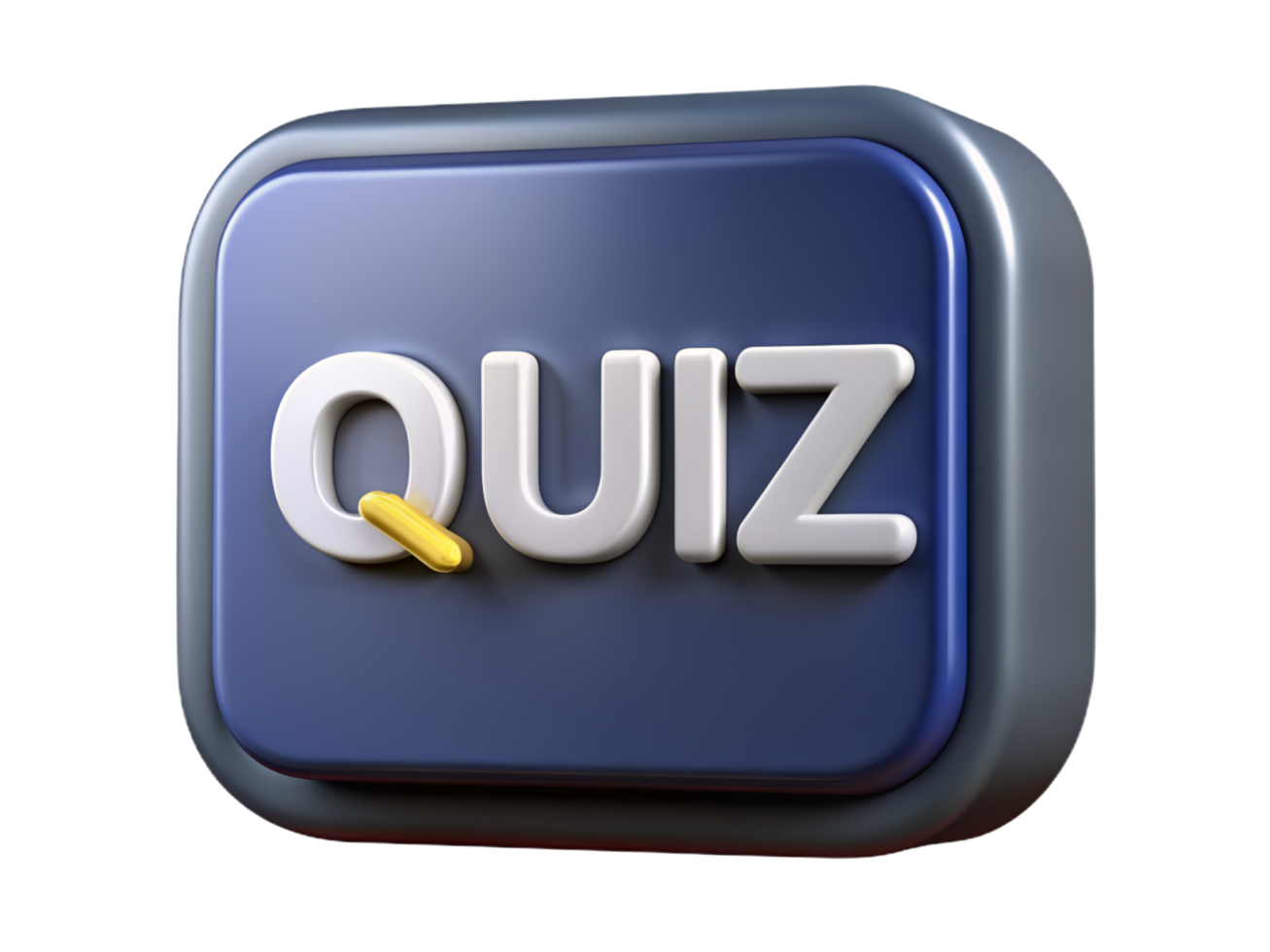 Quiz Button 3d Concept png
