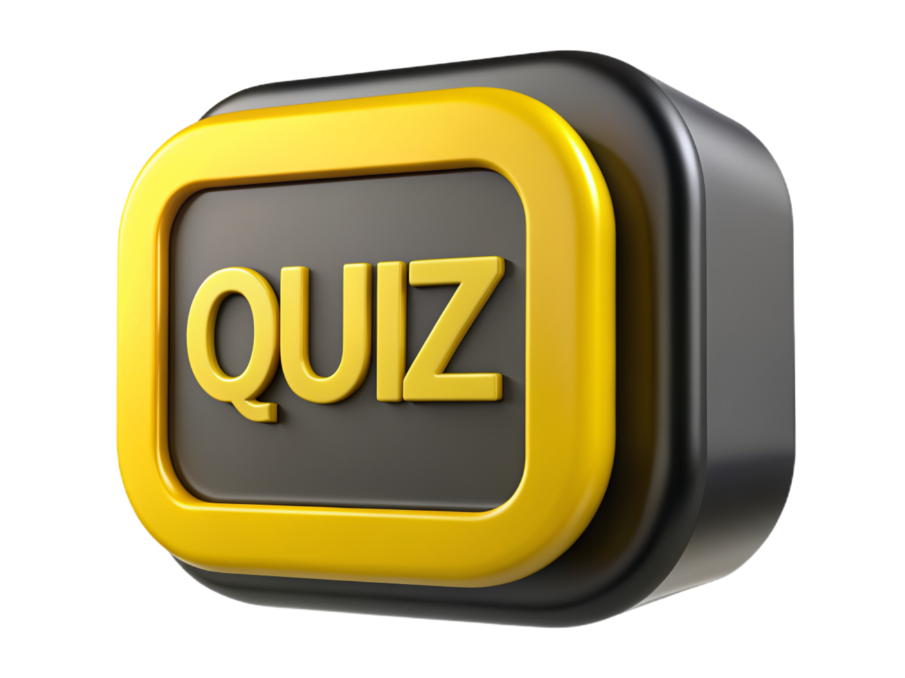 Quiz Button 3d Style png