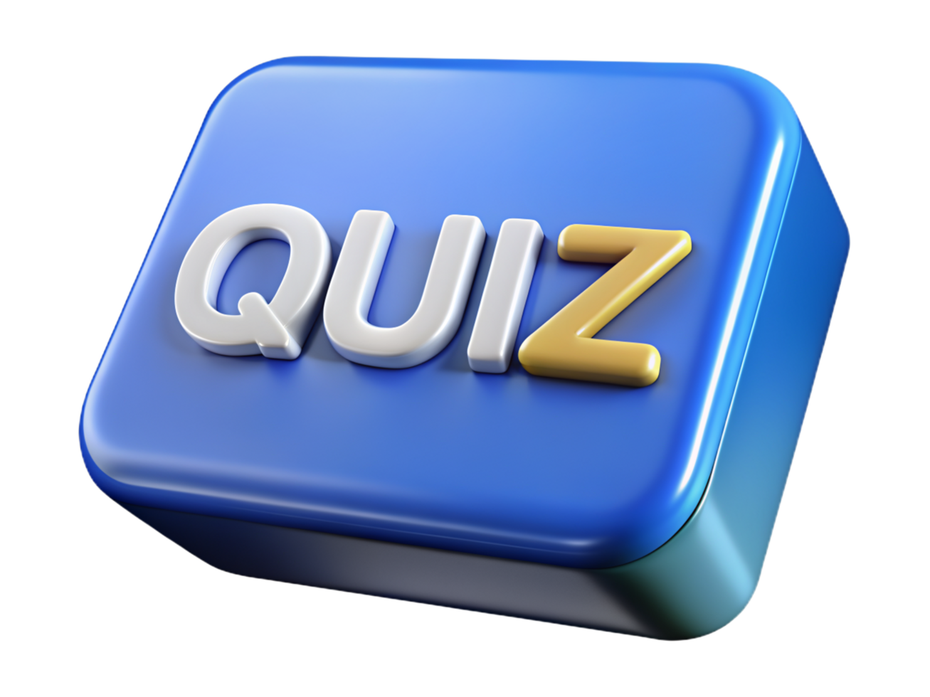 Quiz Button 3d Button png