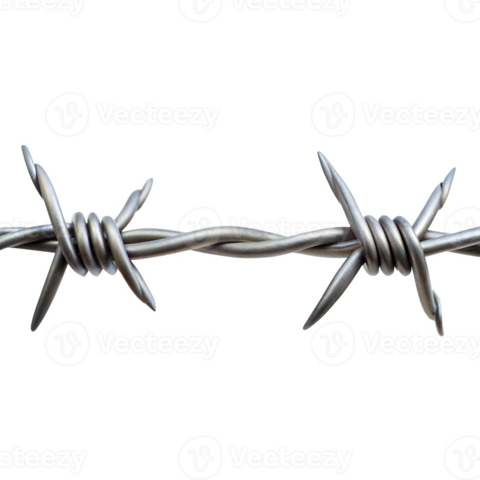 Close Up of Barbed Wire on White Background png