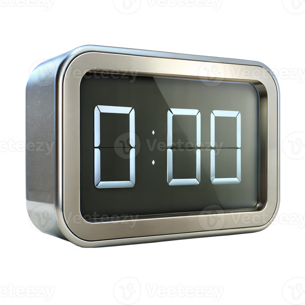 Digital Clock Displaying Time on Transparent Background png
