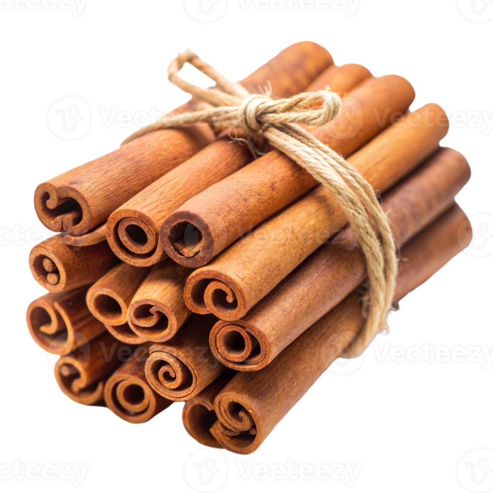 Bundle of Cinnamon Sticks Tied With String png