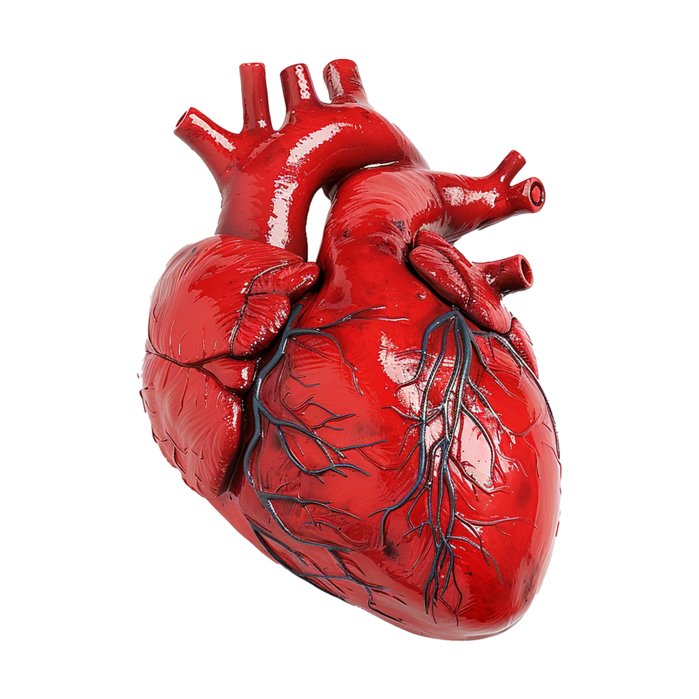 Red heart shape isolated on transparent background png