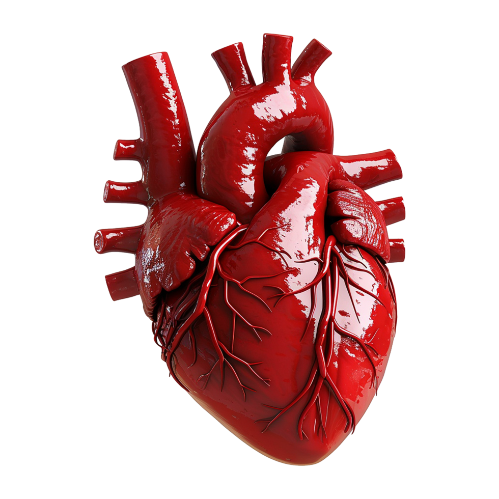 Red heart shape isolated on transparent background png