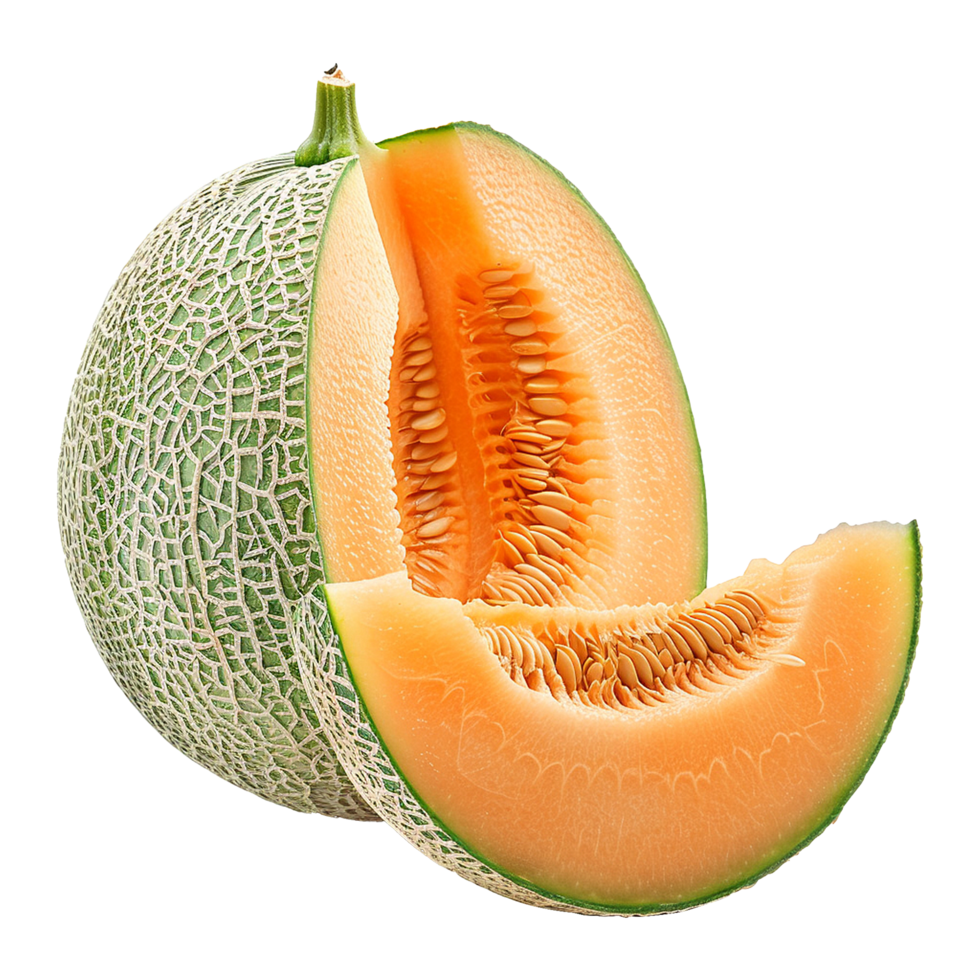 Cantaloupe isolated on transparent background png