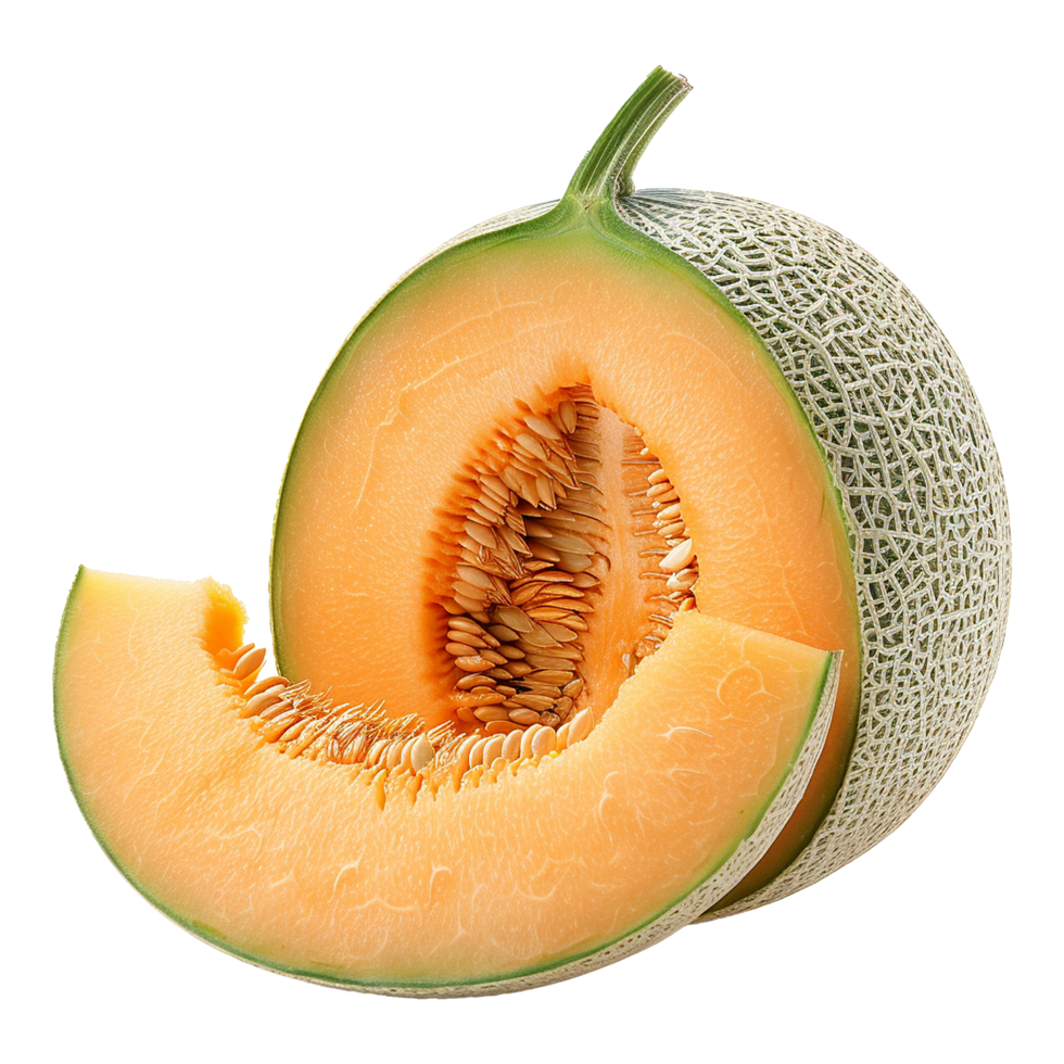 Cantaloupe isolated on transparent background png