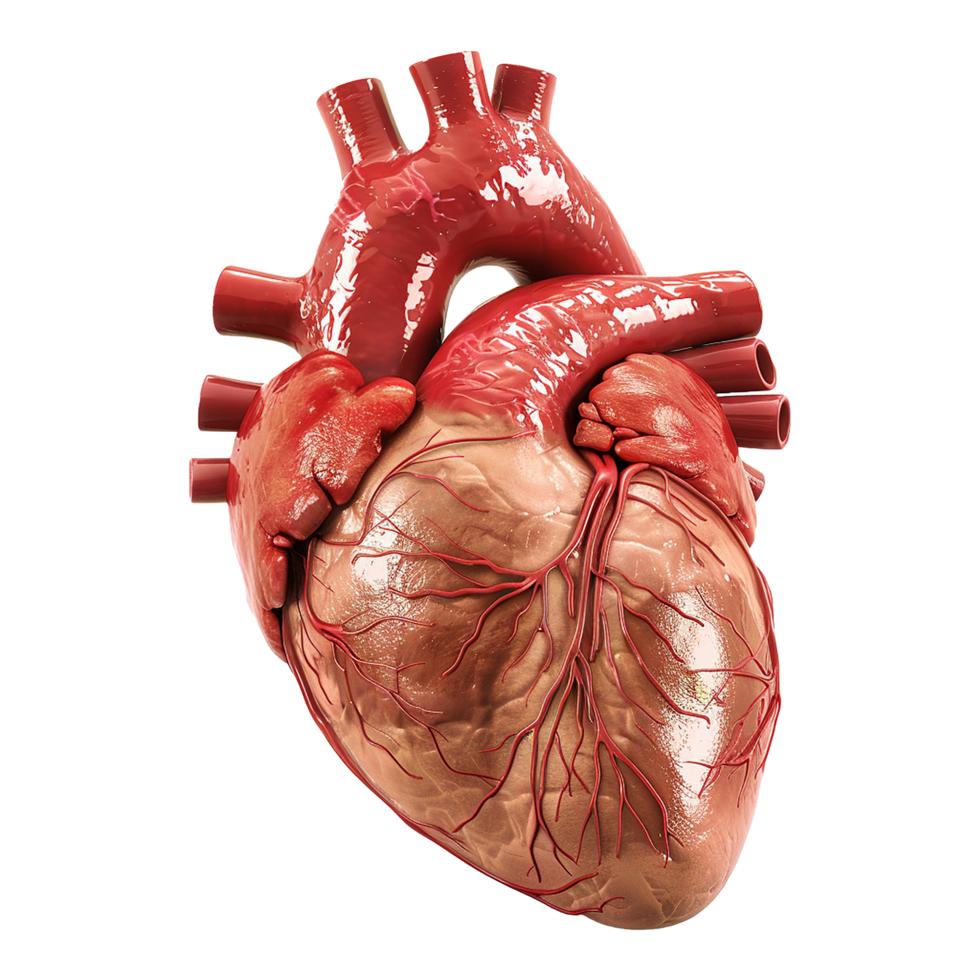 Red heart shape isolated on transparent background png