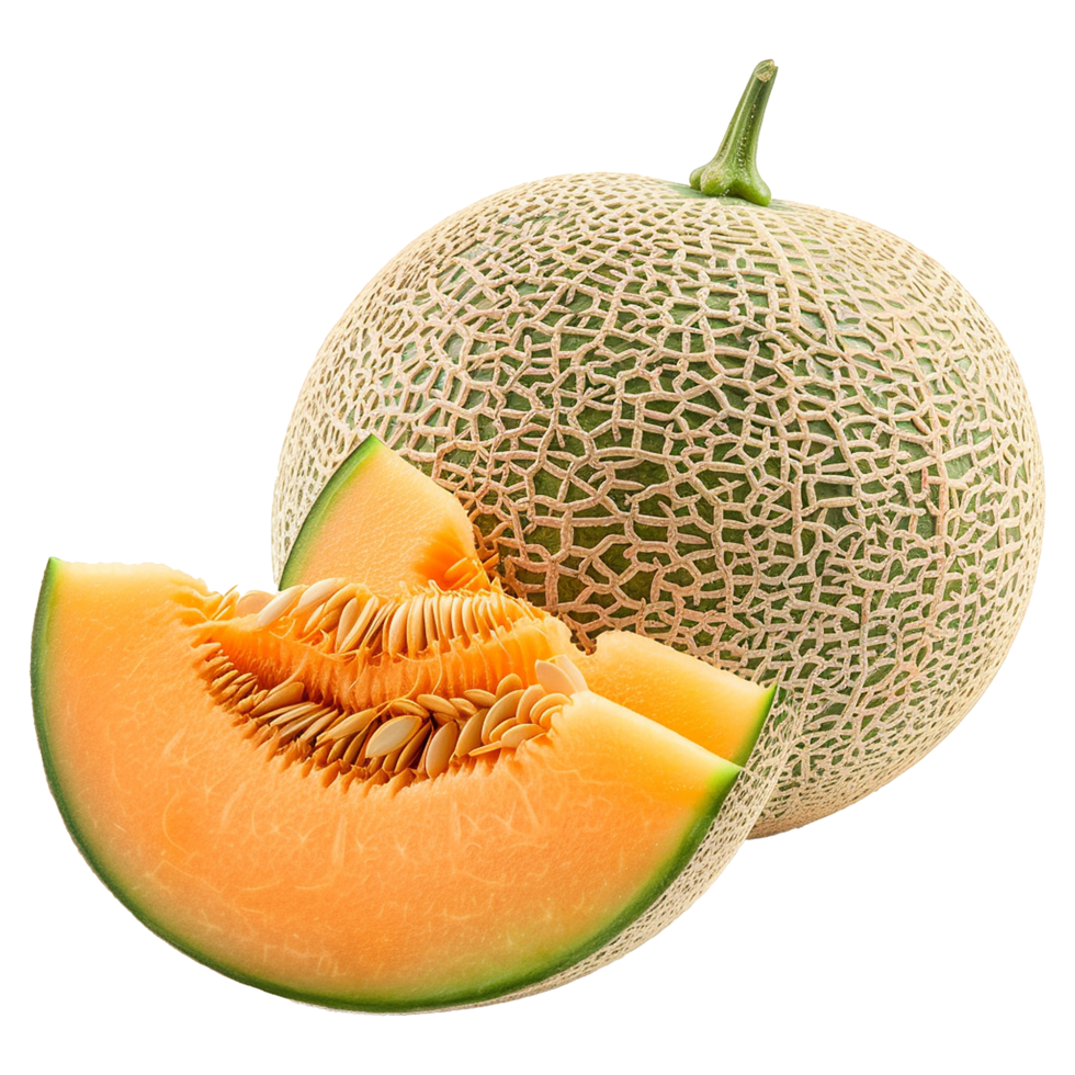 Cantaloupe isolated on transparent background png