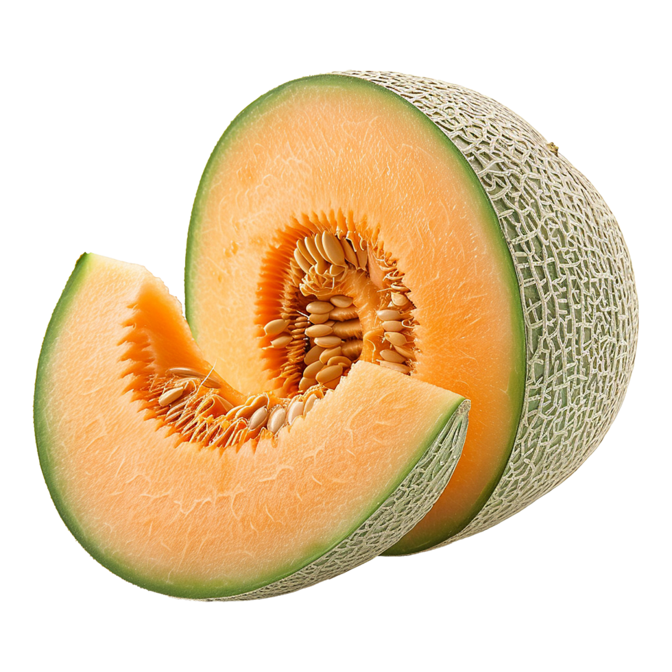 Cantaloupe isolated on transparent background png