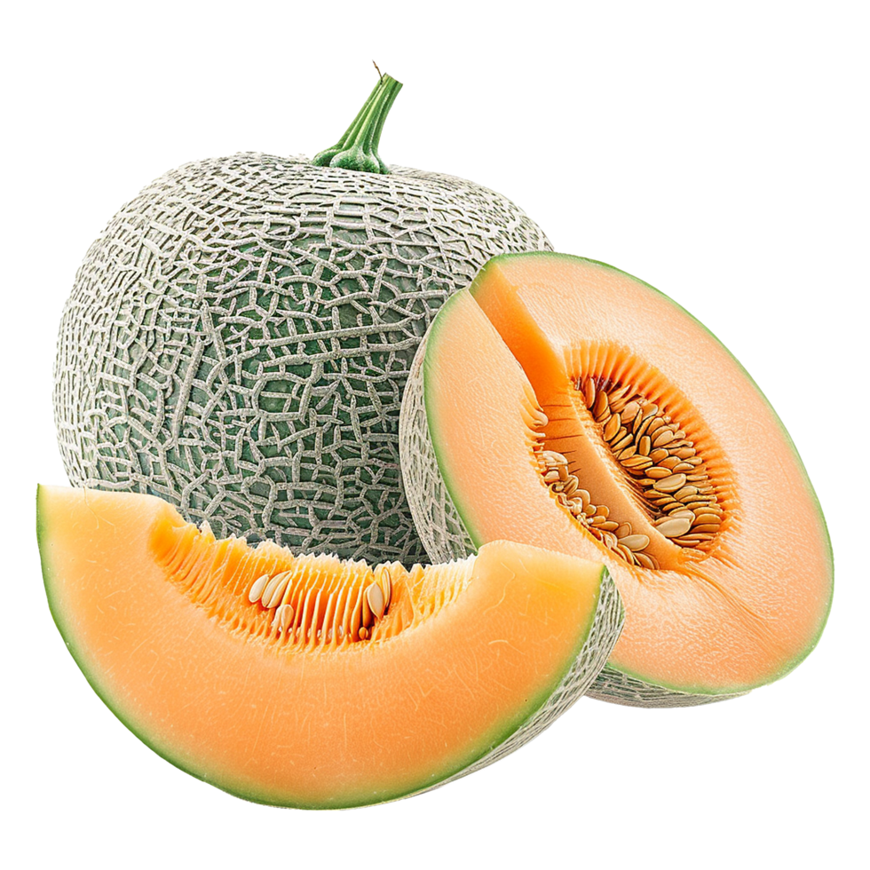 Cantaloupe isolated on transparent background png