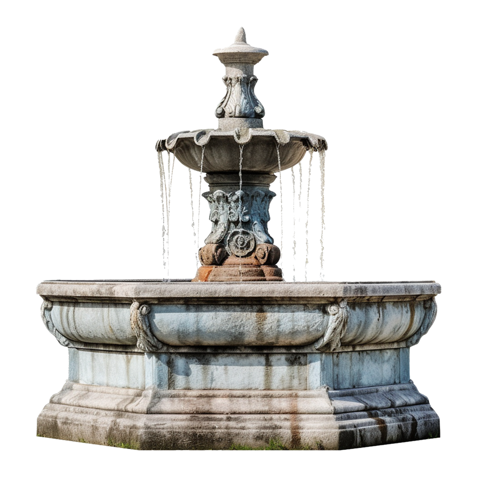 Water fountain on transparent background png