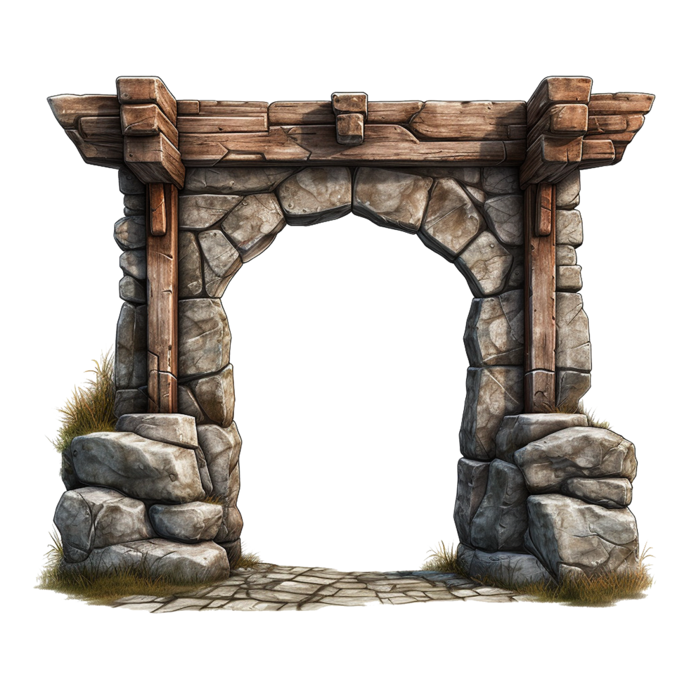 Castle gate isolated on transparent background png