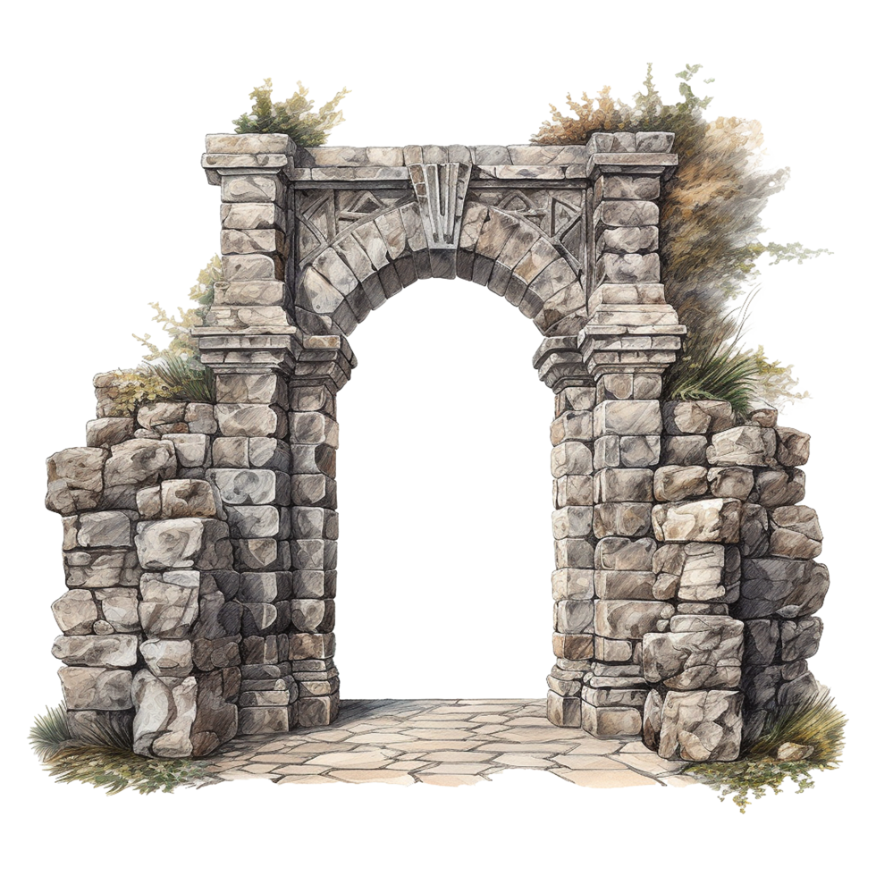 Castle gate isolated on transparent background png