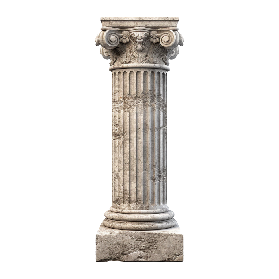 Old pillar isolated on transparent background png