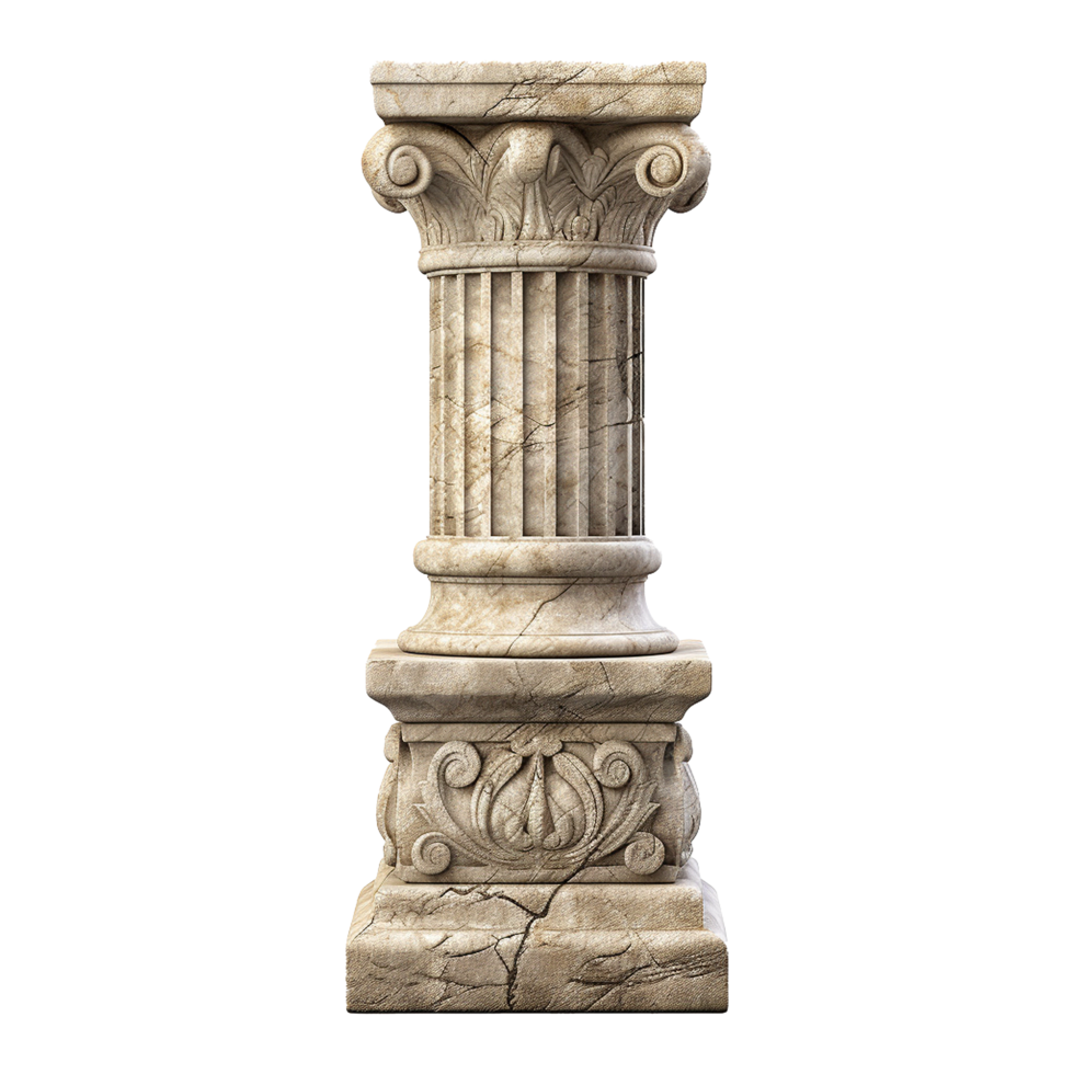 Old pillar isolated on transparent background png