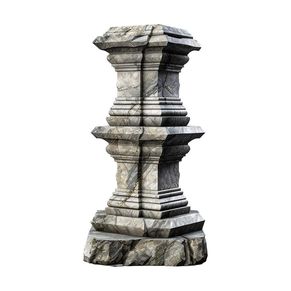 Old pillar isolated on transparent background png