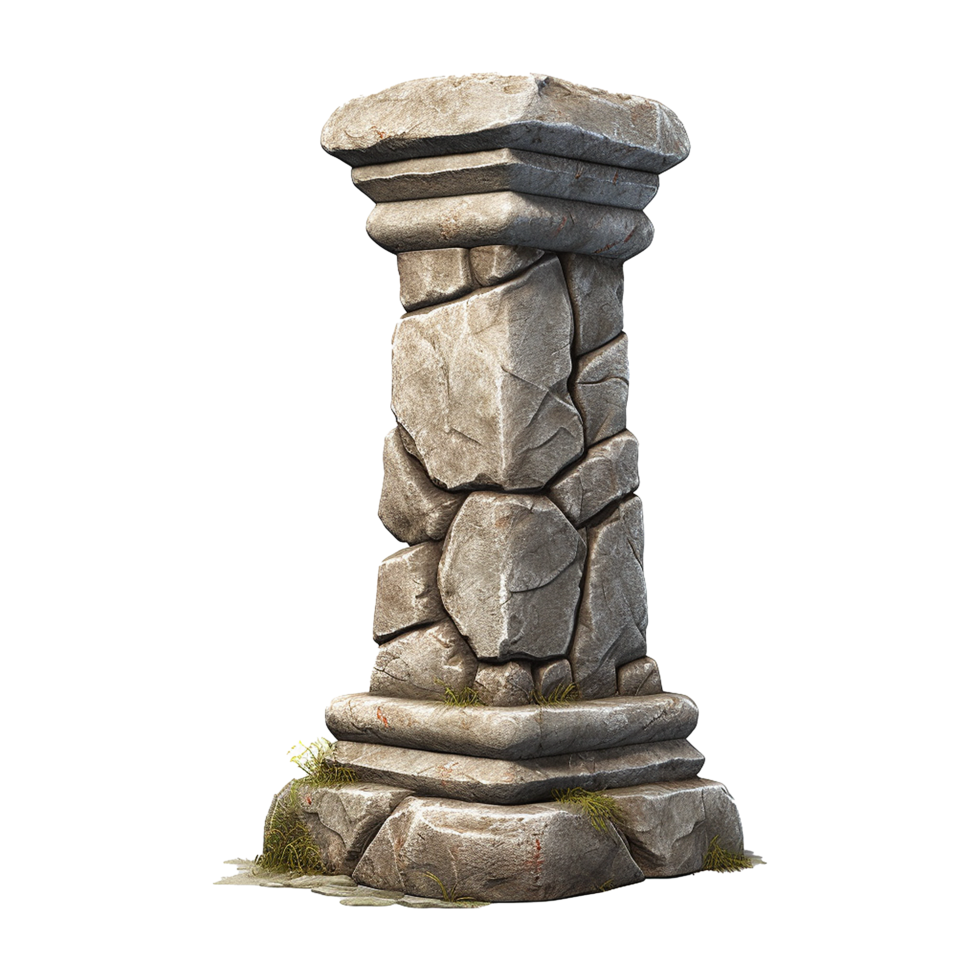 Old pillar isolated on transparent background png
