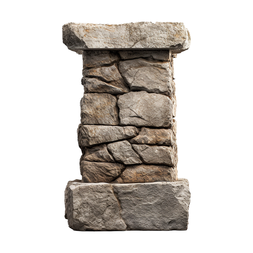 Old pillar isolated on transparent background png
