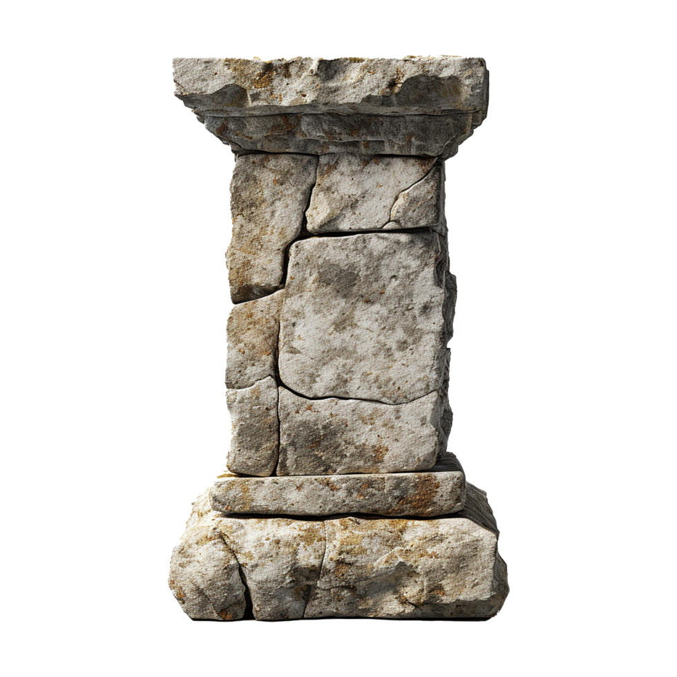 Old pillar isolated on transparent background png
