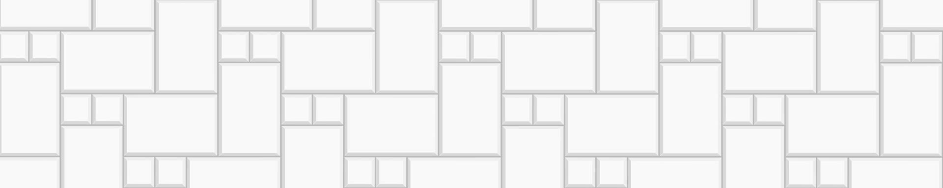 White herringbone inserted tile horizontal background. Pavement texture. Stone or ceramic brick wall. Kitchen backsplash mosaic surface. Bathroom, shower or toilet floor vector