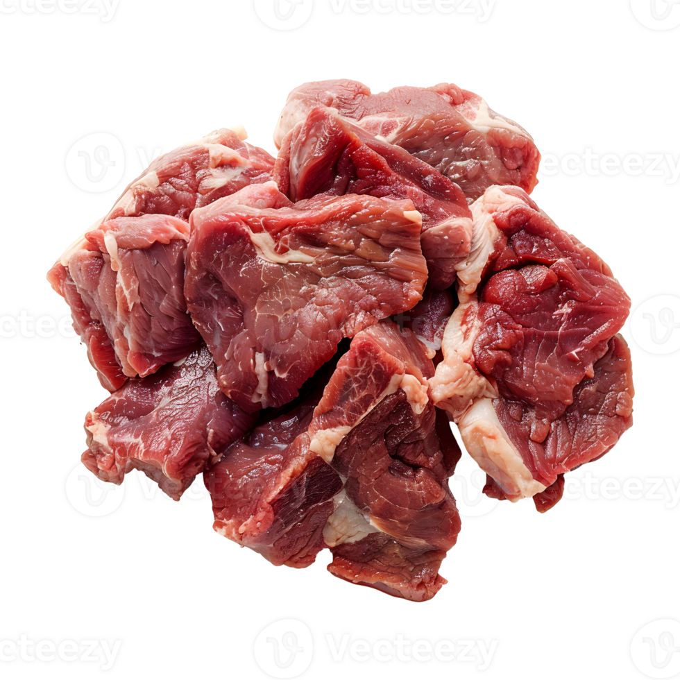 Raw meat isolated on transparent background. png