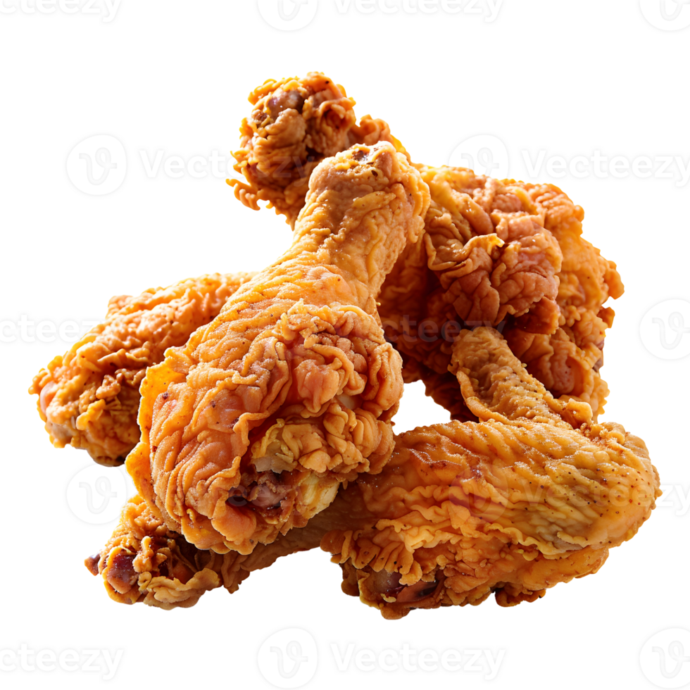 Tasty fried chicken isolated on transparent background png