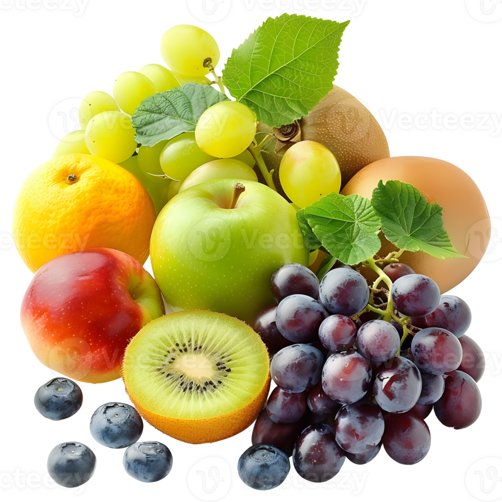 Grape Fruits, Fresh and Juicy, Isolated on Transparent Background. png