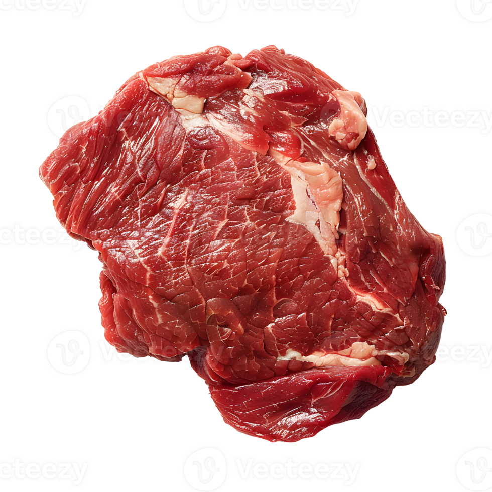 Raw meat isolated on transparent background. png