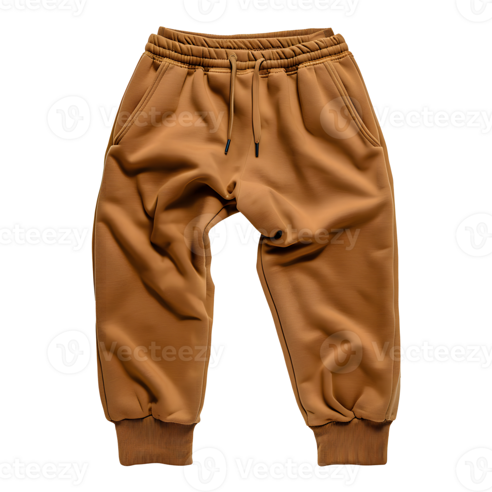Brown Sweatpants for Sports, Comfort and Style, Isolated on Transparent Background png