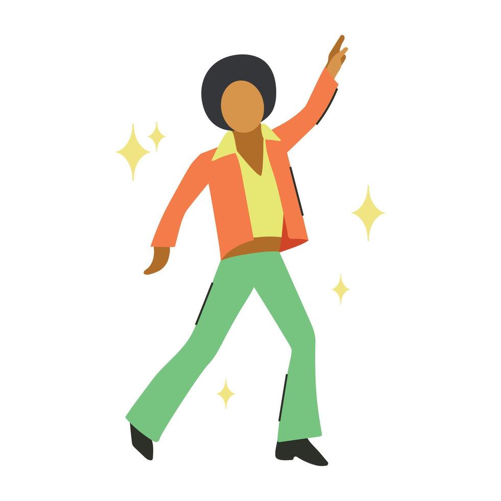 Disco dancer icon clipart avatar logotype isolated illustration vector