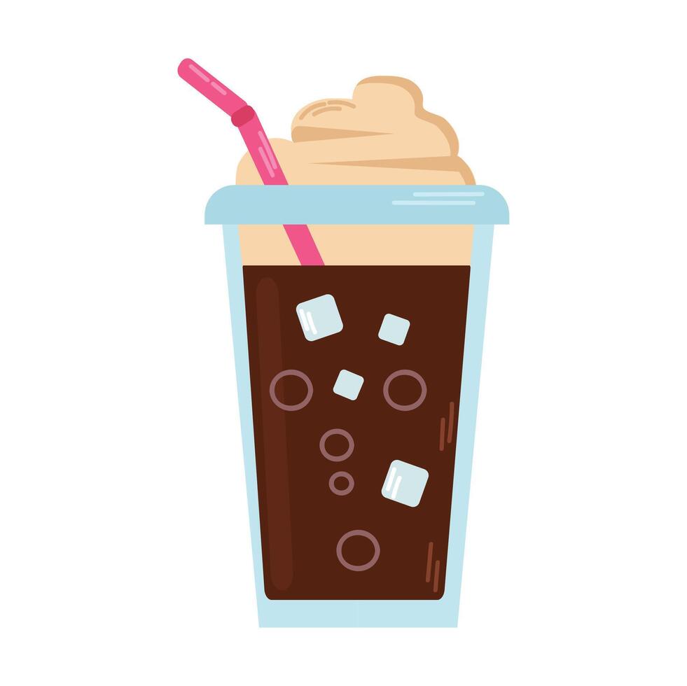 Iced coffee icon clipart avatar logotype isolated illustration vector