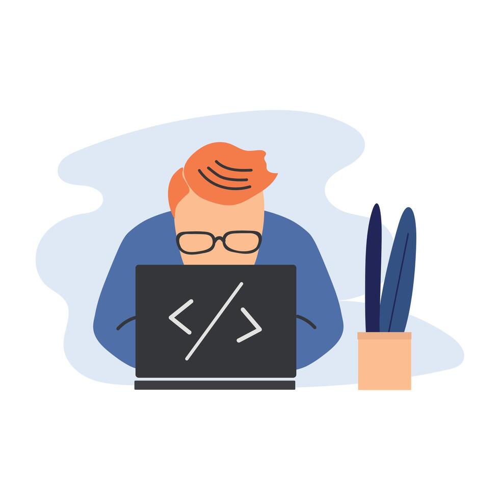 Programmer icon clipart avatar logotype isolated illustration vector