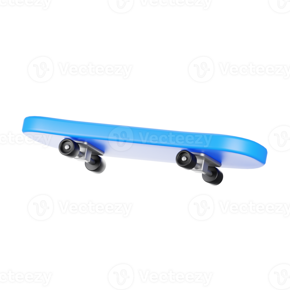 3d rendering skateboard icon. 3d hobbies icon concept png