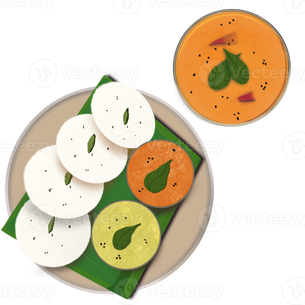 Idli Sambhar Chutney png