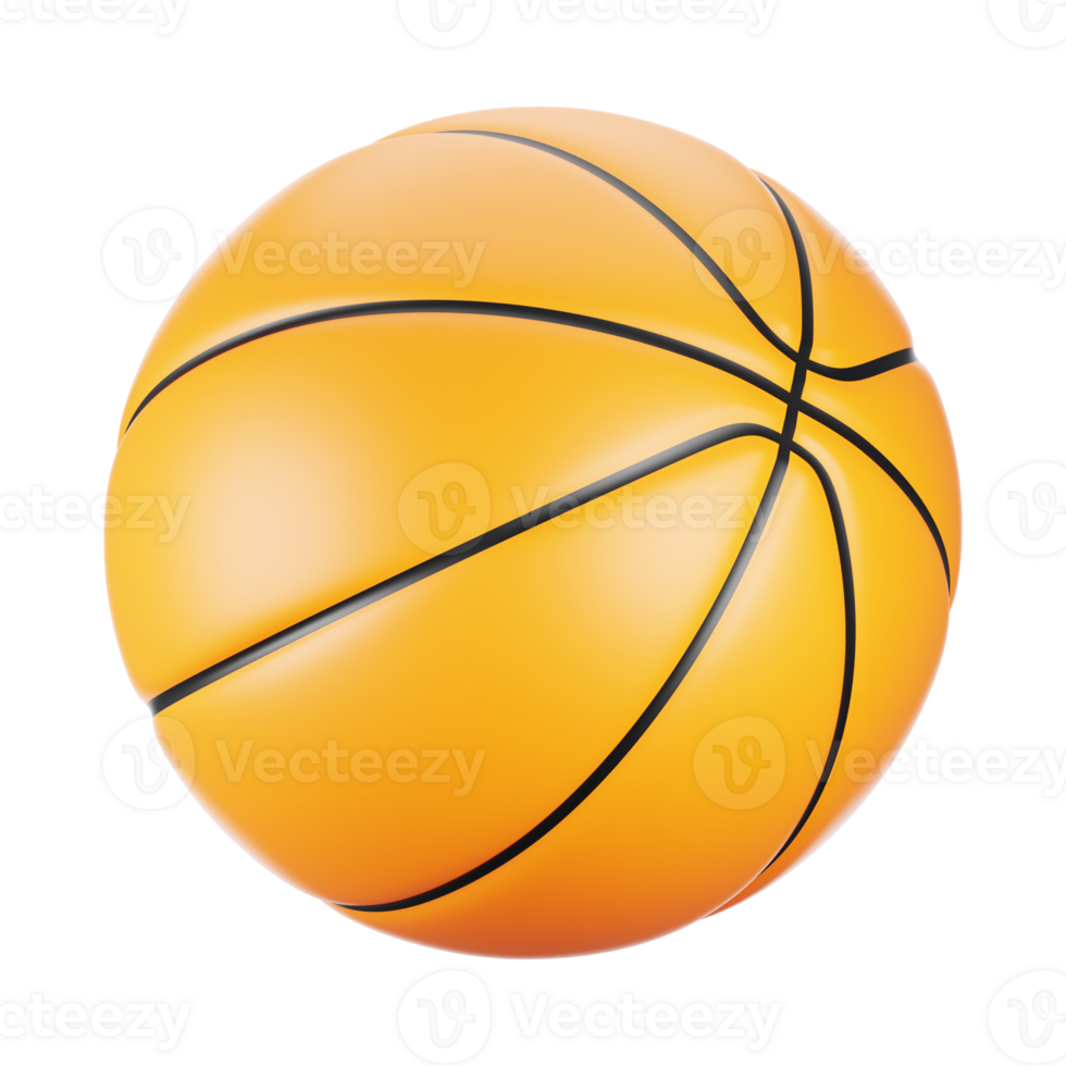 3d rendering basketball icon. 3d hobbies icon concept png