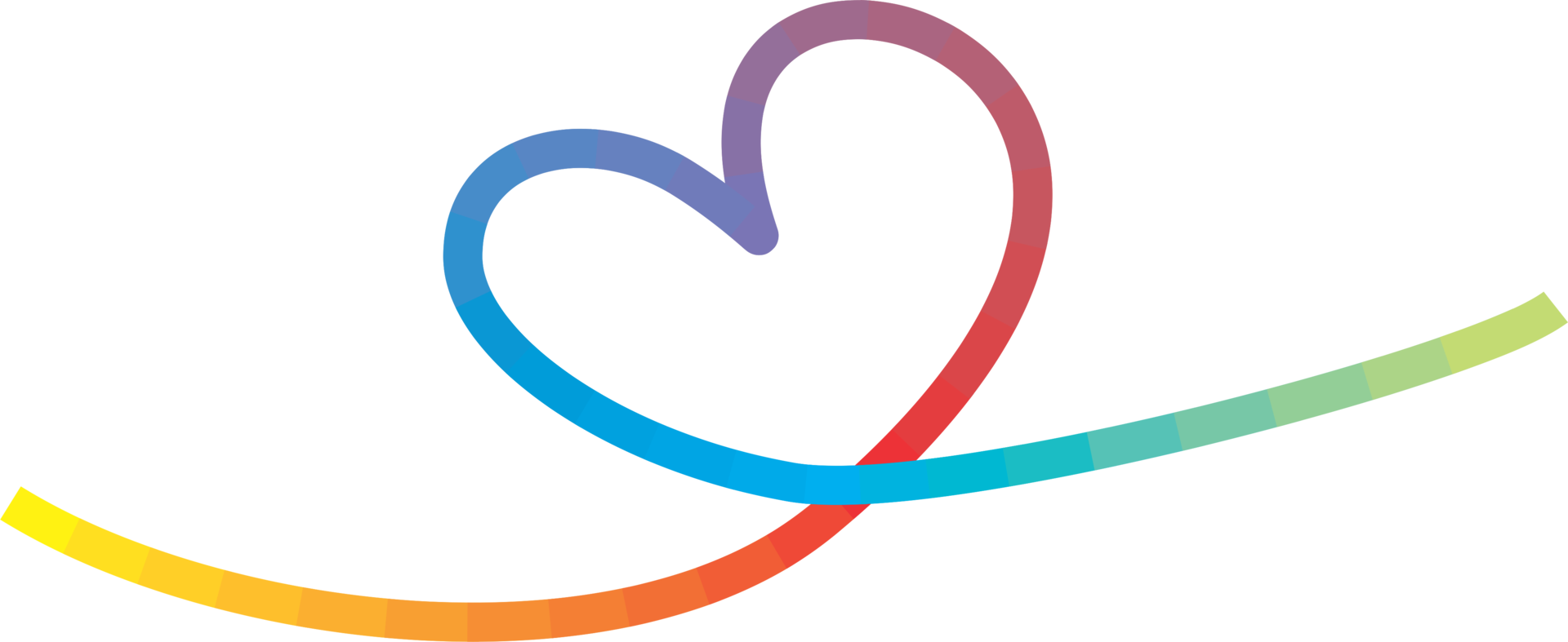 Pride month day heart shape icon png