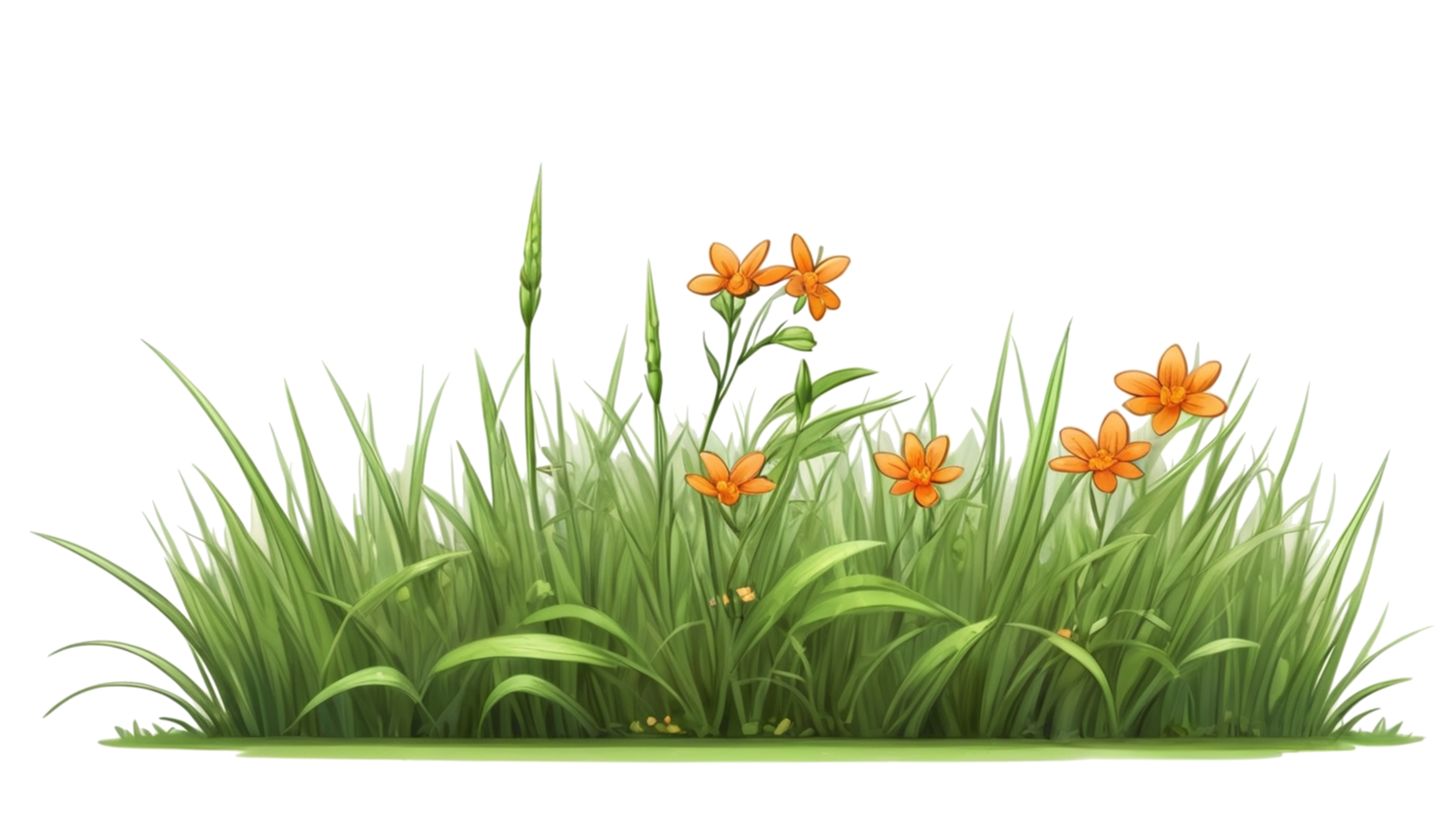 grass and flower. summer grass clipart png