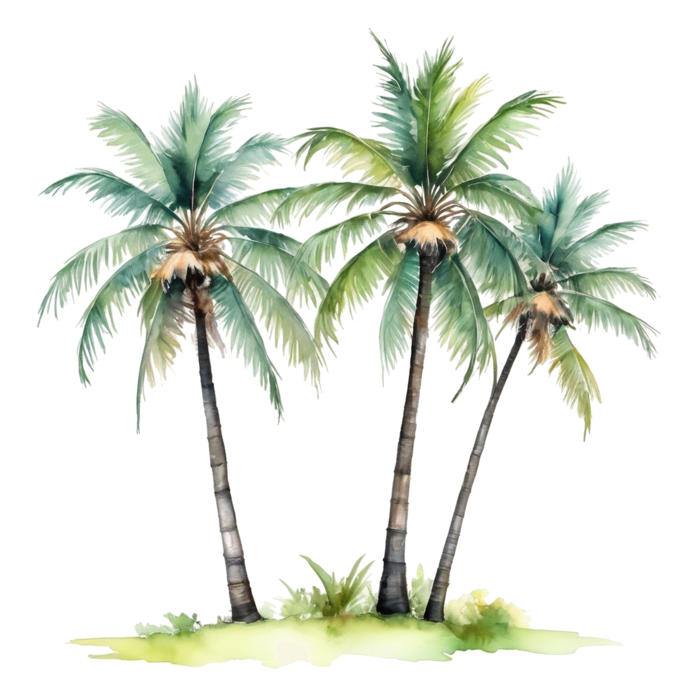 watercolor palm tree transparent background png