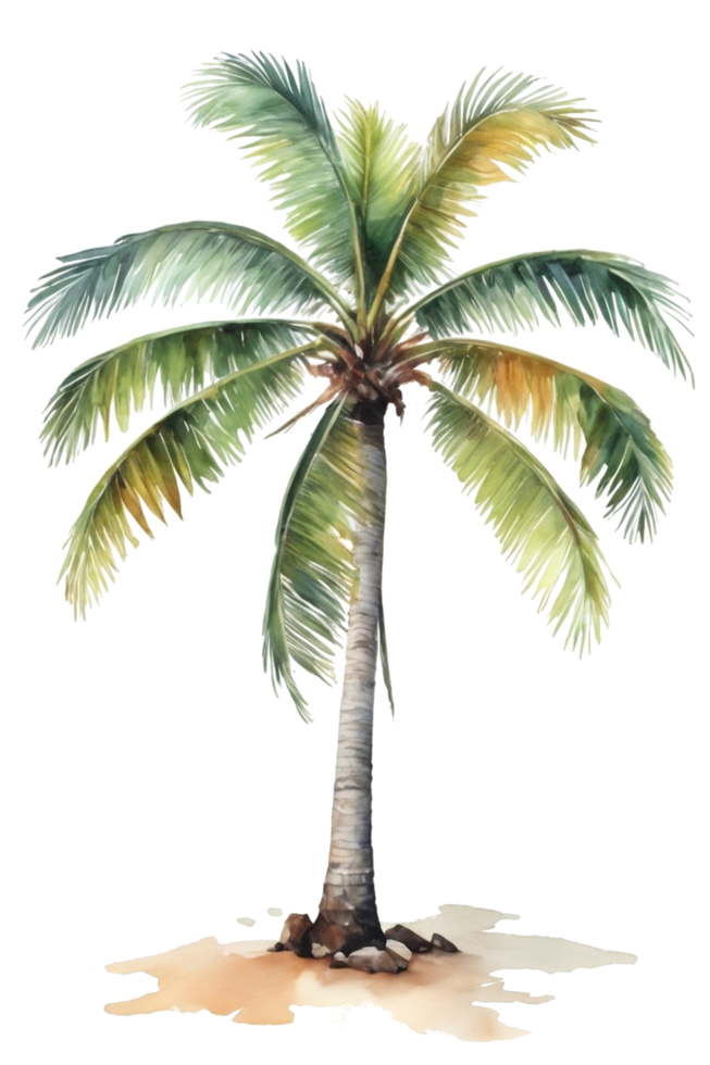 watercolor palm tree transparent background png