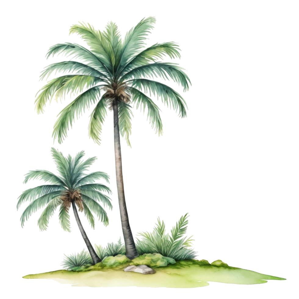 watercolor tropical island png