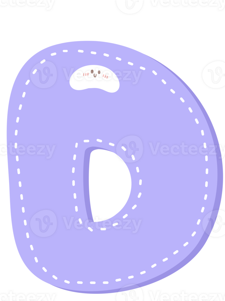 Cute letter alphabet pastel color png