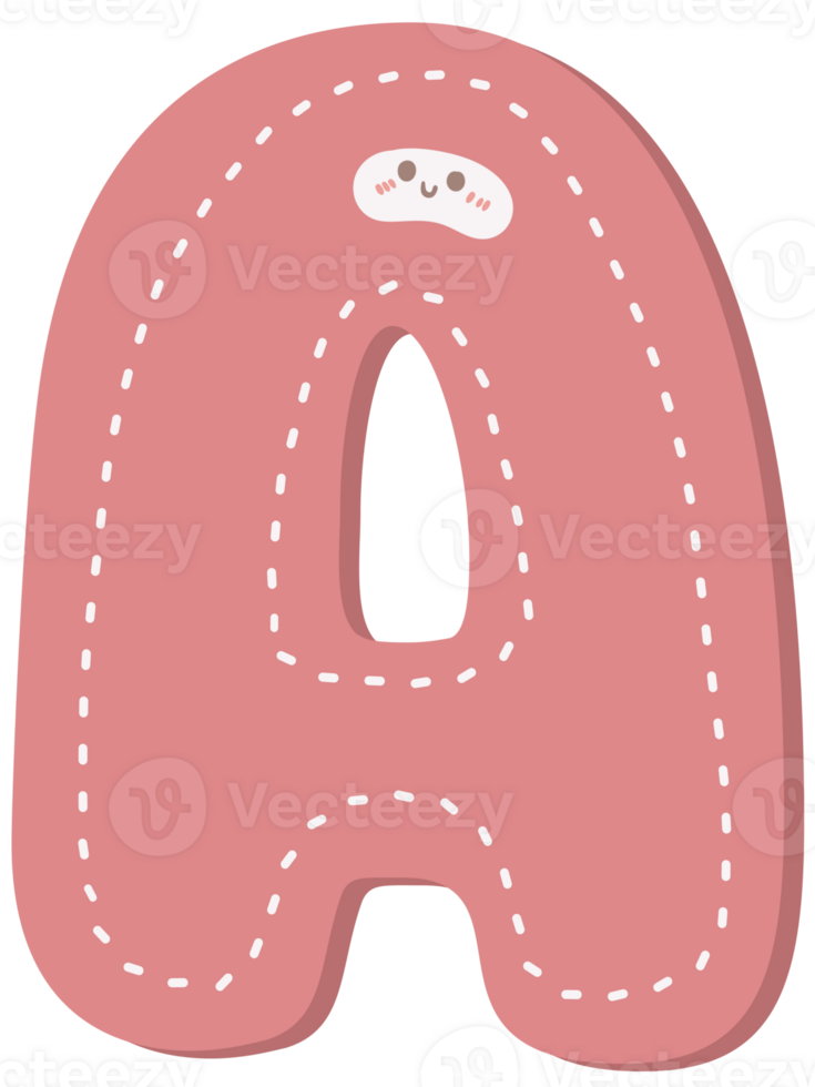 Cute letter alphabet pastel color png