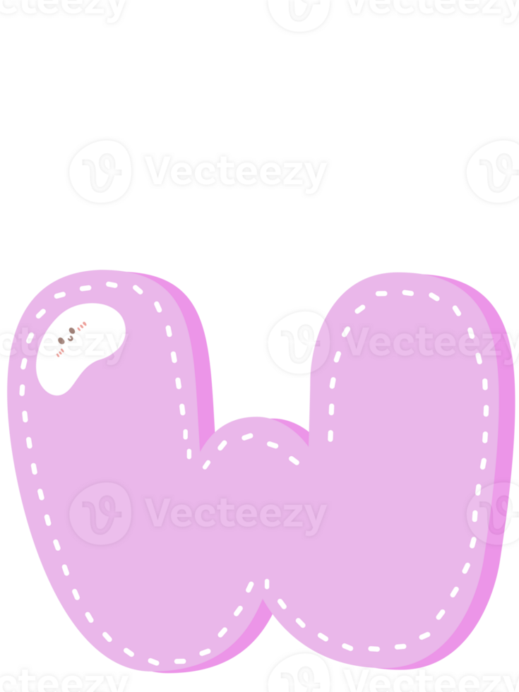 Cute letter alphabet pastel color png